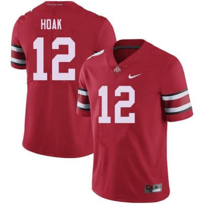 Men's Ohio State Buckeyes #12 Gunnar Hoak Red Nike NCAA College Football Jersey Winter KFU3044VM